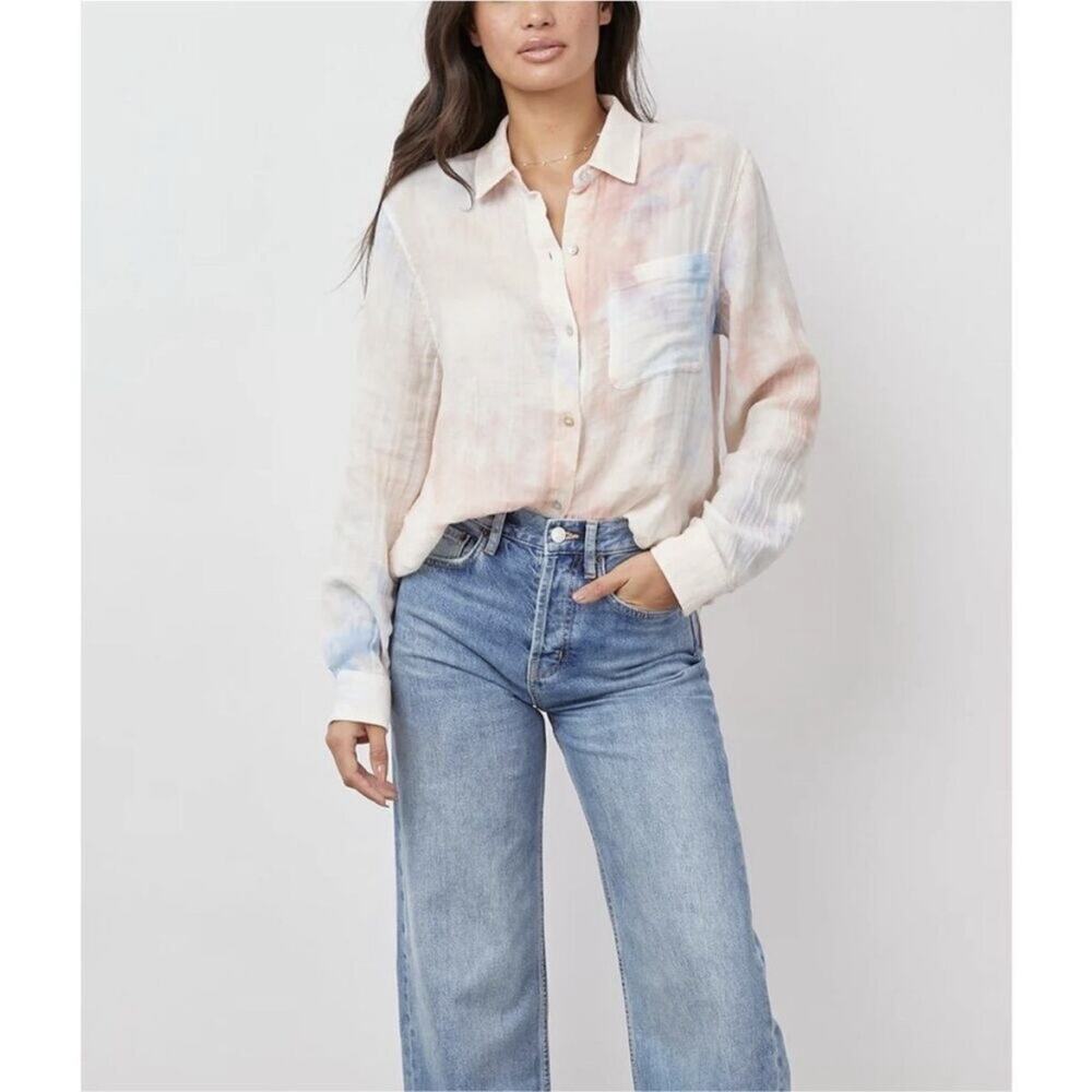 Rails Ellis Daybreak Small Tie-Dye Button-Down Sh… - image 1